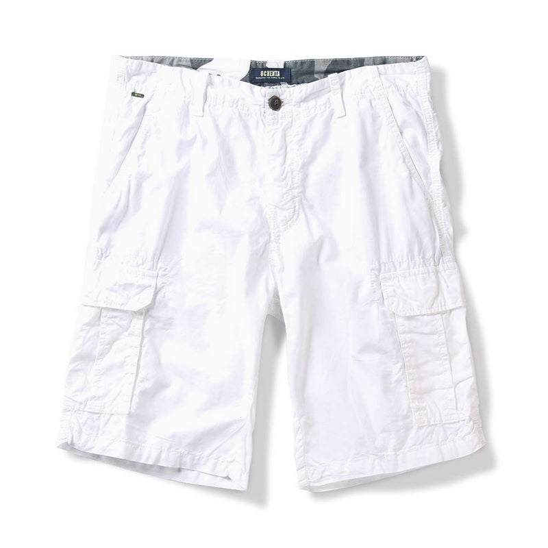 OCHENTA Men's Lightweight Pockets Casual Cargo Shorts Cotton Casual Summer Work White 38 - Image 1